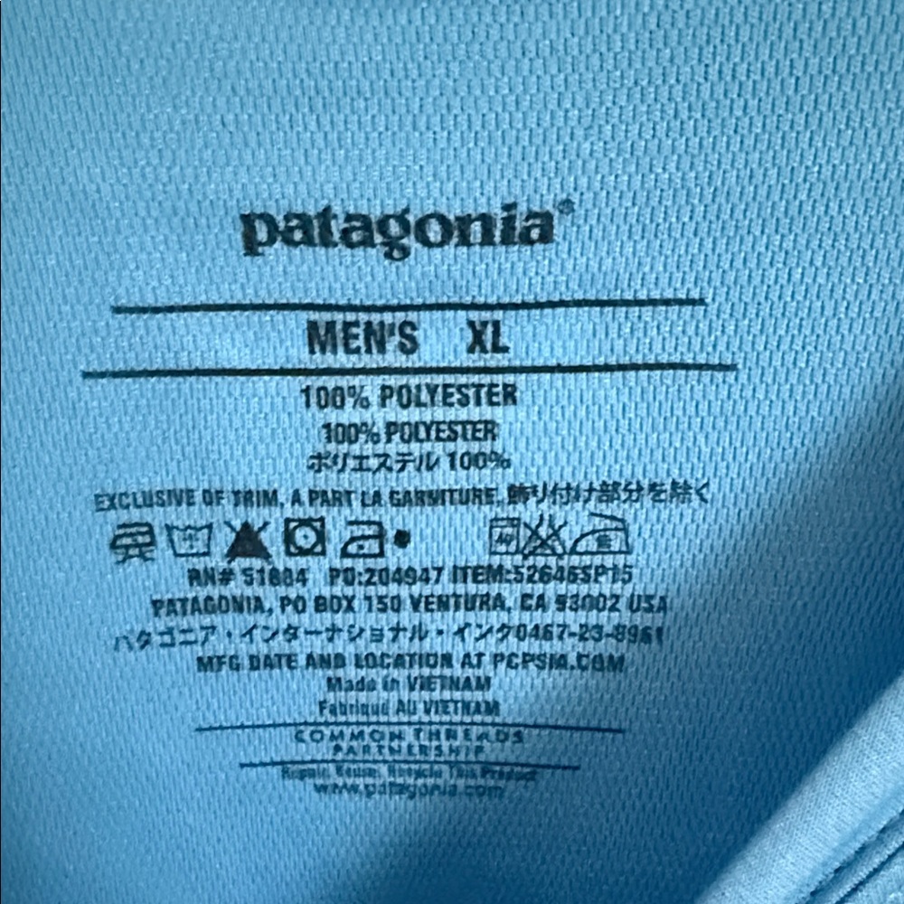 Men's Patagonia Blue Long Sleeve Fly Fishing Shirt -Like New - Picture 2 of 9